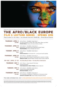Poster for Afro/Black Europe Film & Lecture Series